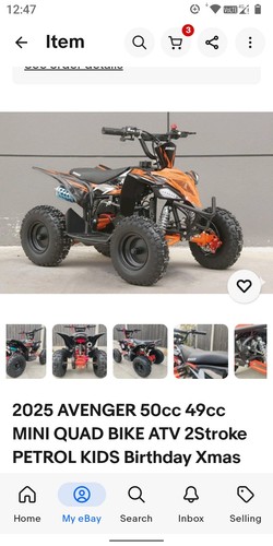 Toxic 50cc kids mini quad - kids,